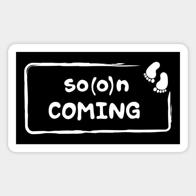 Soon coming + gender reveal Magnet by Lovebubble Letters